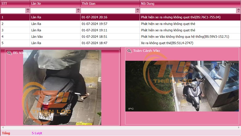 Phần mềm giữ xe thông minh SDT Parking